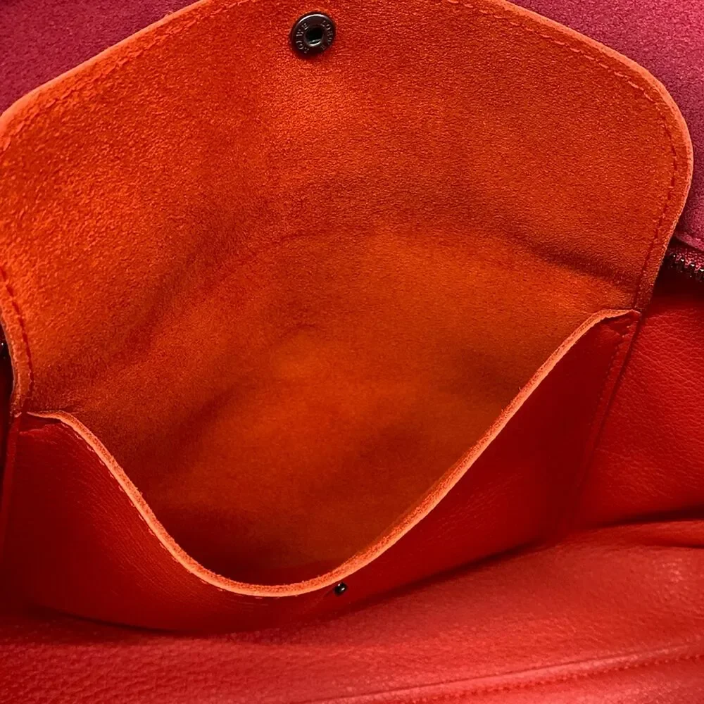 Loewe Amazona 36 Handbag Red Pink Suede Leather